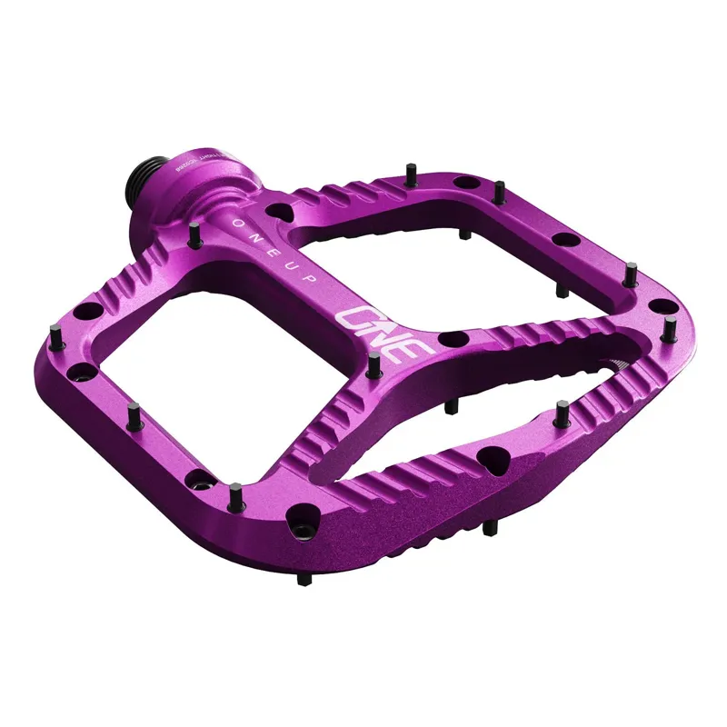 One Up Aluminium Flat MTB Pedals - Purple-1