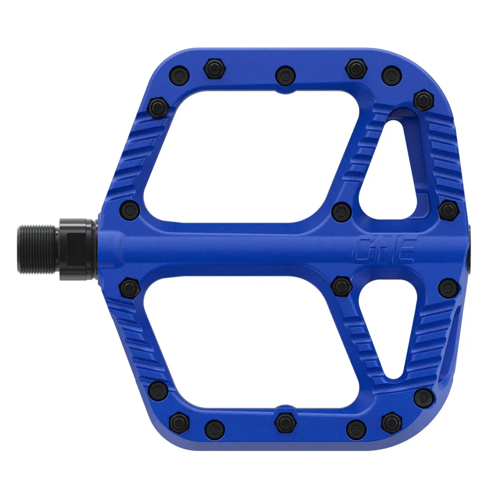 uPRISE Bikes One Up Composite Flat MTB Pedals - Blue | Price match, 365 day return s, 18-Month Warranty, Finance Available & Free UK Delivery
