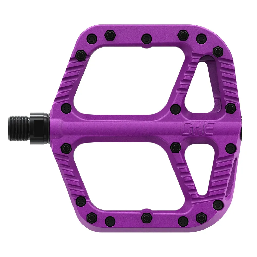 uPRISE Bikes One Up Composite Flat MTB Pedals - Purple | Price match, 365 day return s, 18-Month Warranty, Finance Available & Free UK Delivery