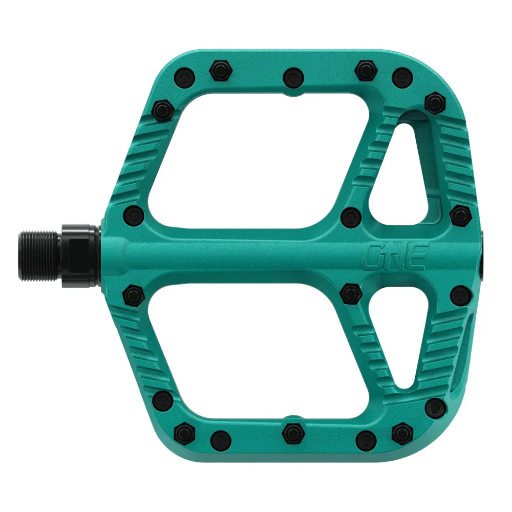uPRISE Bikes One Up Composite Flat MTB Pedals - Turquoise | Price match, 365 day return s, 18-Month Warranty, Finance Available & Free UK Delivery