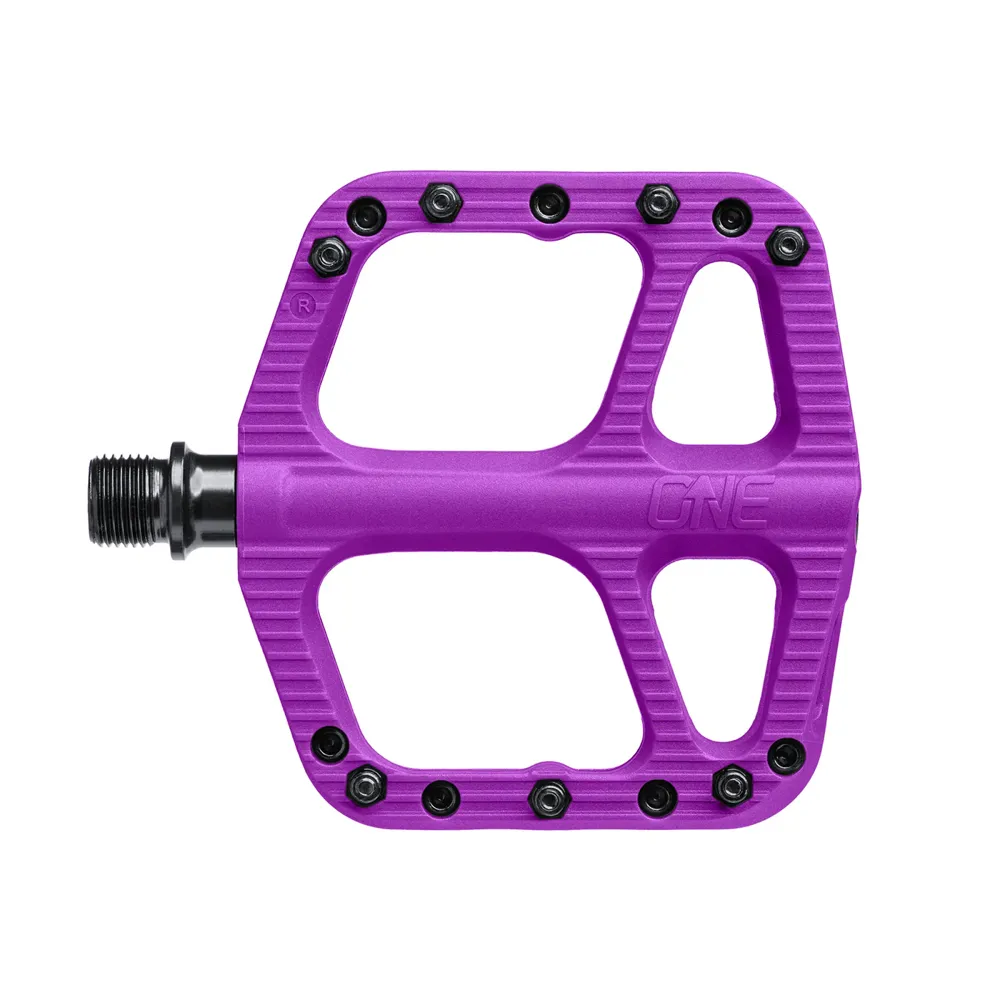 uPRISE Bikes One Up Small Composite Flat MTB Pedals - Purple | Price match, 365 day return s, 18-Month Warranty, Finance Available & Free UK Delivery