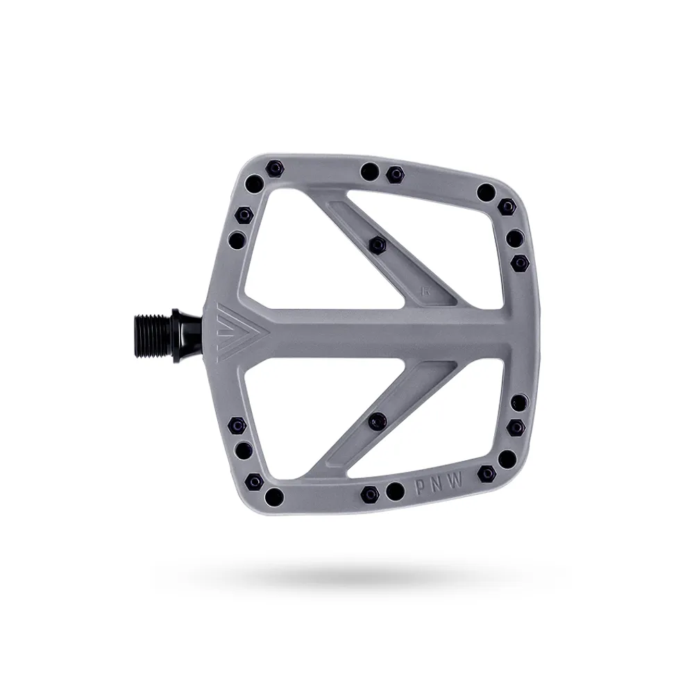 uPRISE Bikes Pnw PNW Range Composite Flat MTB Pedal - Cement Grey | Price match, 365 day return s, 18-Month Warranty, Finance Available & Free UK Delivery