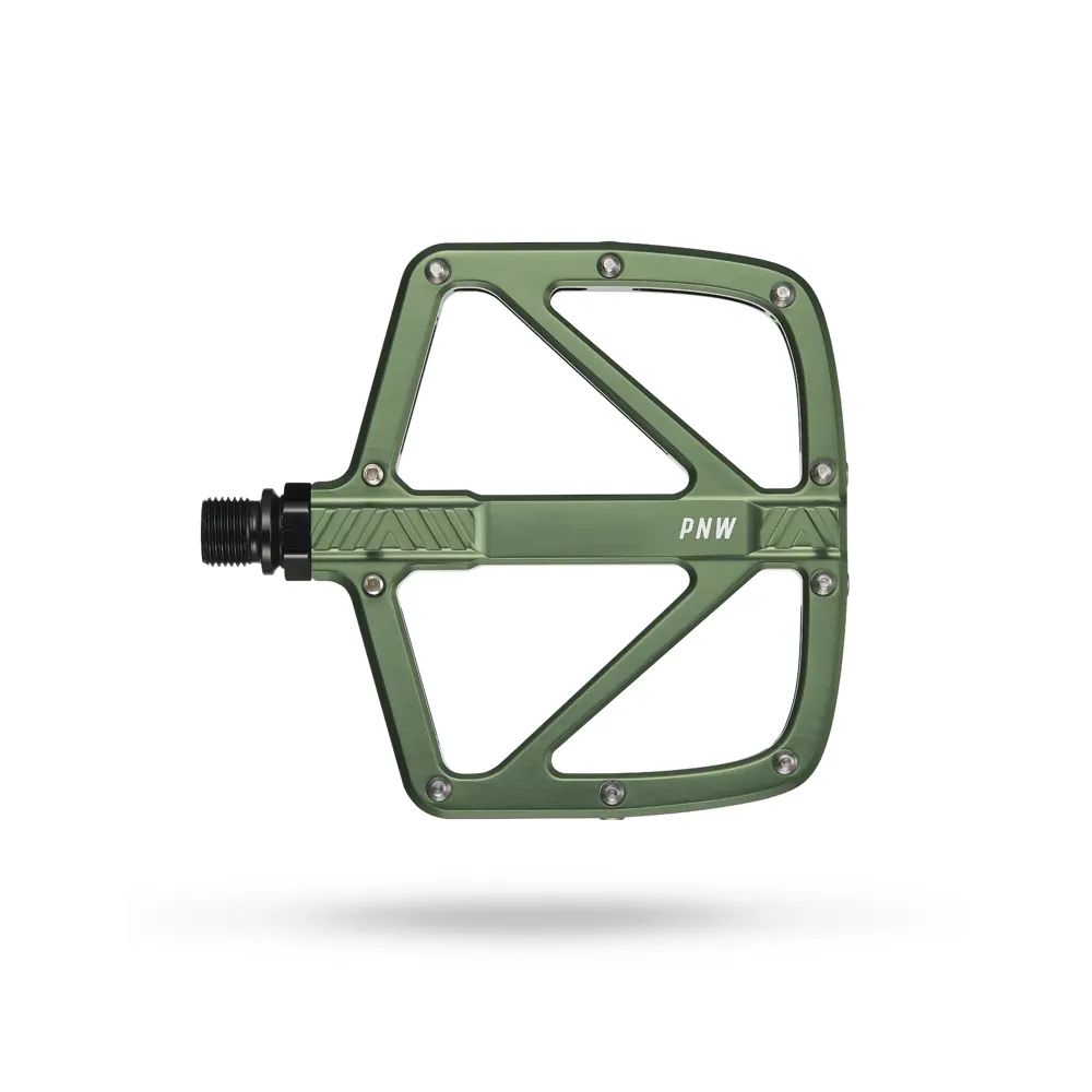 uPRISE Bikes Pnw PNW Loam Gen 2 Flat MTB Pedals - Moss Green | Price match, 365 day return s, 18-Month Warranty, Finance Available & Free UK Delivery