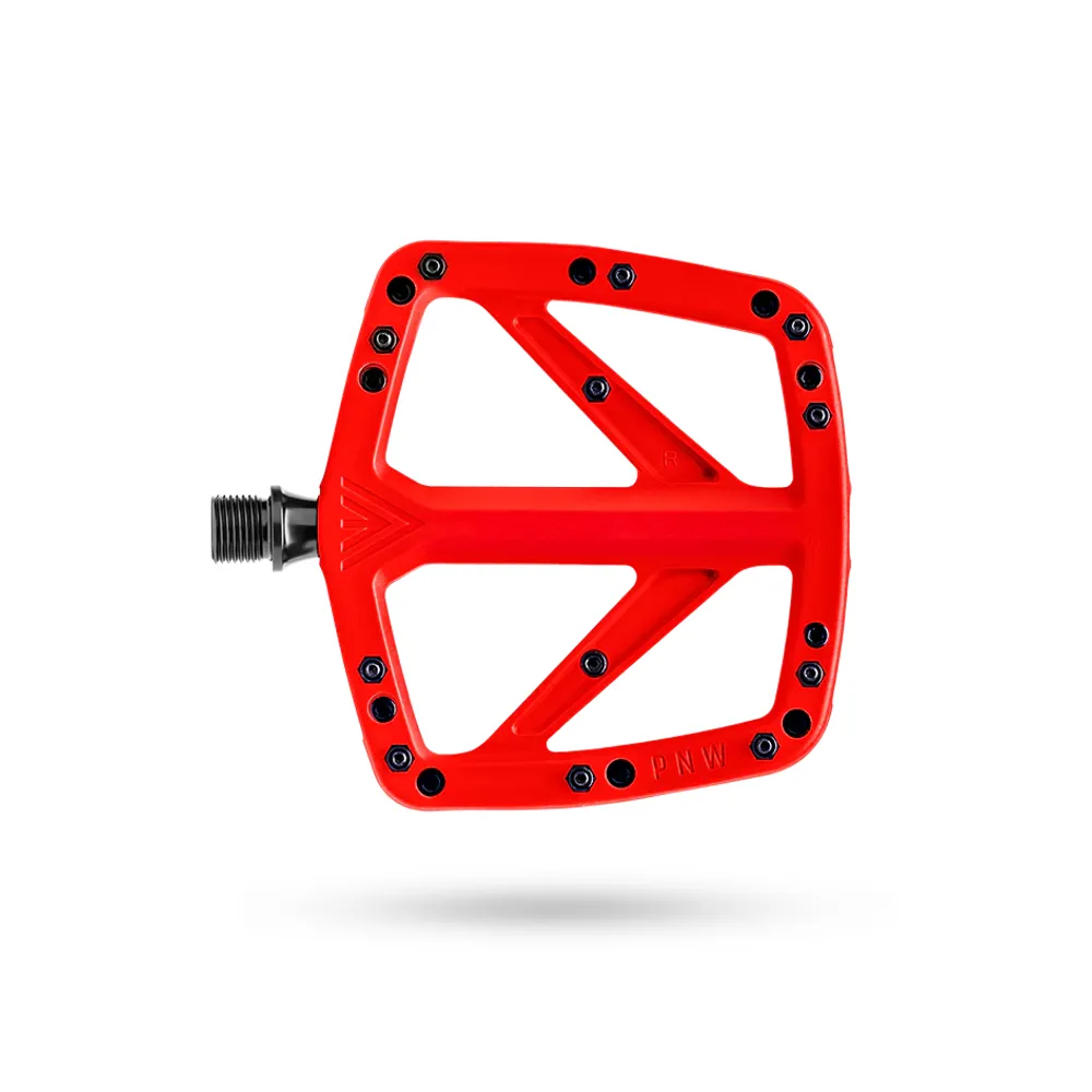 uPRISE Bikes Pnw PNW Range Composite Flat MTB Pedal - Really Red | Price match, 365 day return s, 18-Month Warranty, Finance Available & Free UK Delivery