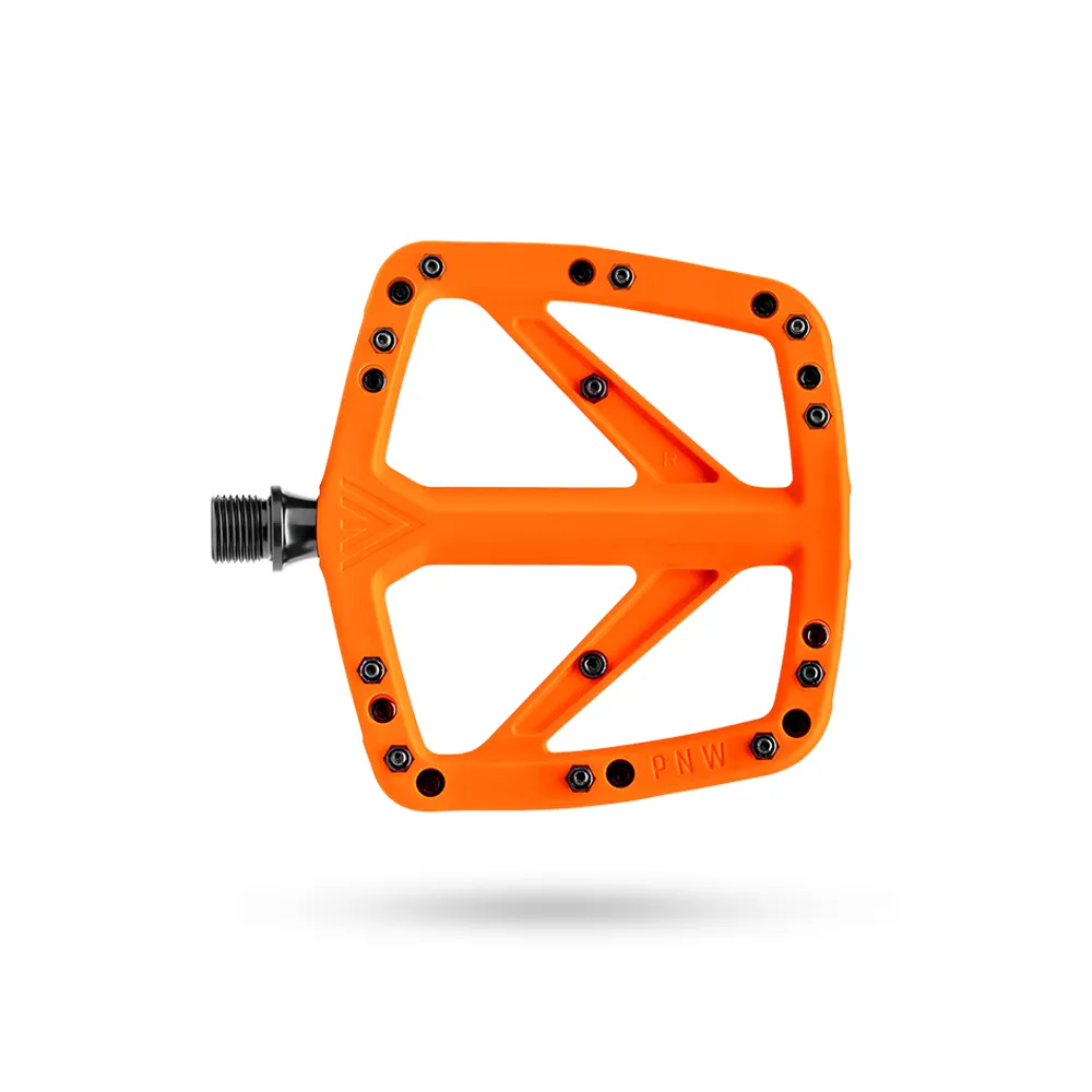 uPRISE Bikes Pnw PNW Range Composite Flat MTB Pedal - Safety Orange | Price match, 365 day return s, 18-Month Warranty, Finance Available & Free UK Delivery