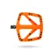 PNW Range Composite Flat MTB Pedal - Safety Orange