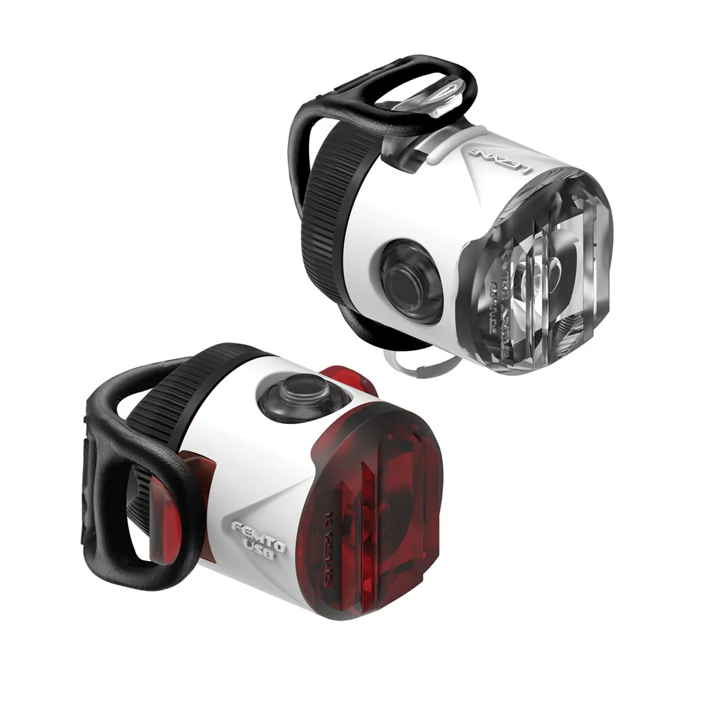 uPRISE Bikes Lezyne Femto Drive USB Lightset - White | Price match, 365 day return s, 18-Month Warranty, Finance Available & Free UK Delivery