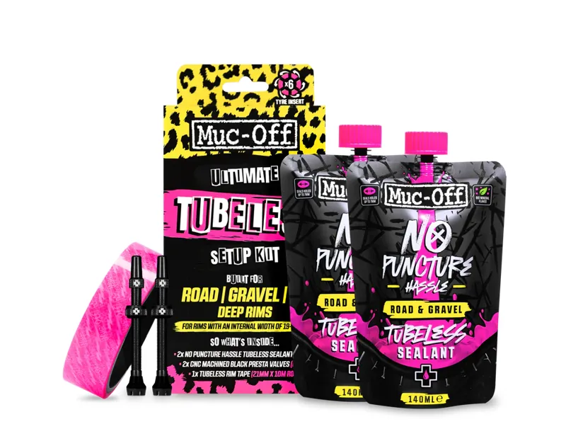 Muc-Off Ultimate Tubeless Setup Kit - Road/Gravel 60mm Valves