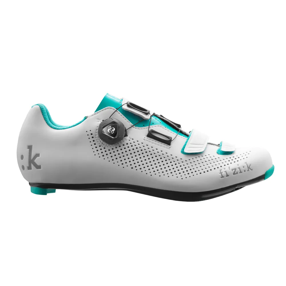 uPRISE Bikes Fizik R4B Womens Road Shoes - White/Emerald Green | Price match, 365 day return s, 18-Month Warranty, Finance Available & Free UK Delivery