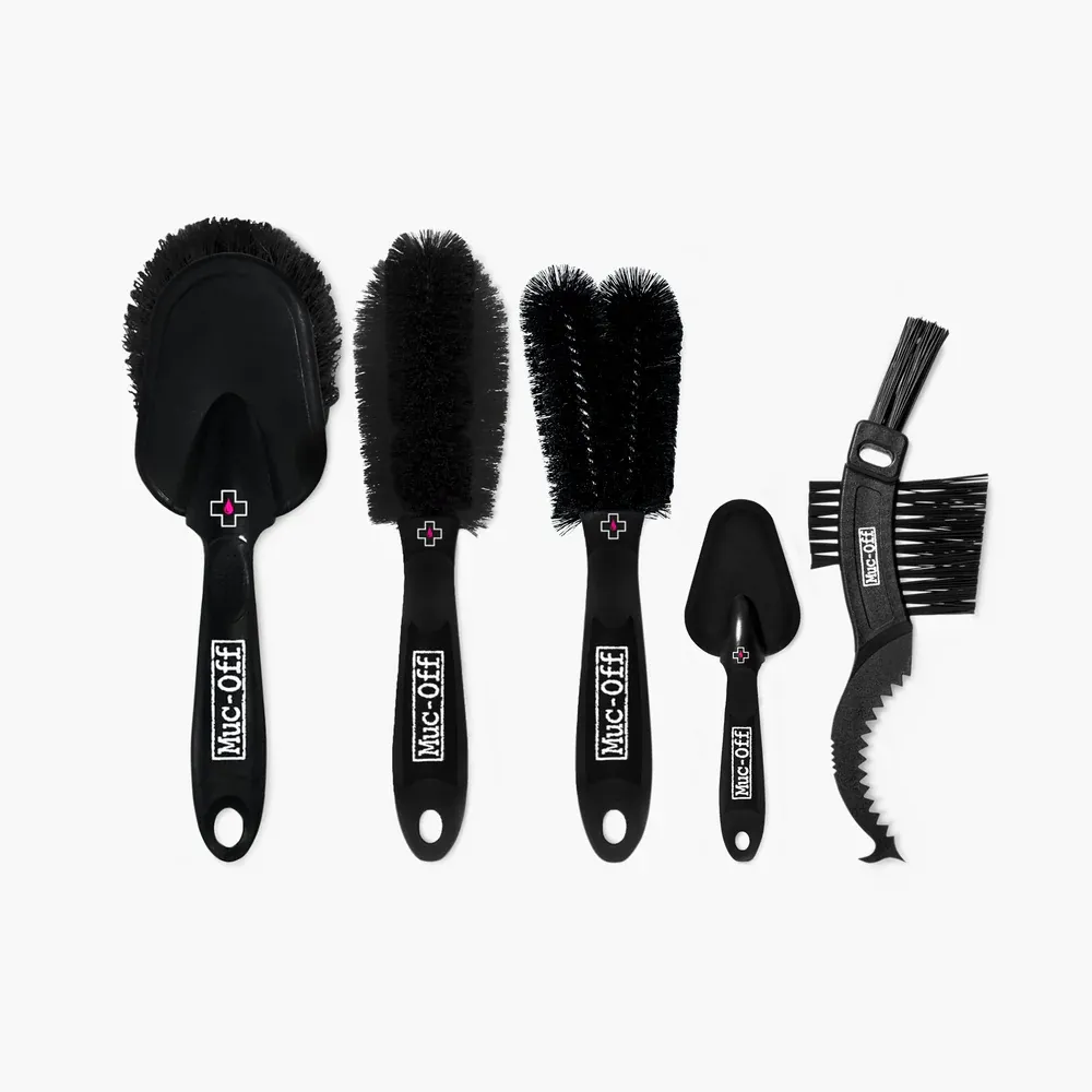 uPRISE Bikes Muc-Off 5 x Premium Brush Set - Grey - 5 Piece | Price match, 365 day returns, 18-Month Warranty, Finance Available & Free UK Delivery