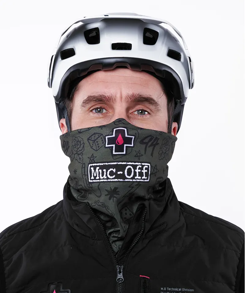 Muc-Off Lightweight Neck Gaiter - Punk Green-3
