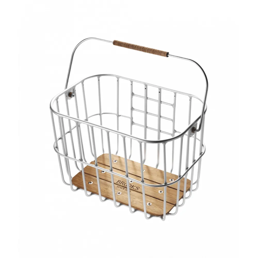 uPRISE Bikes Brooks Hoxton Basket - Silver | Price match, 365 day return s, 18-Month Warranty, Finance Available & Free UK Delivery