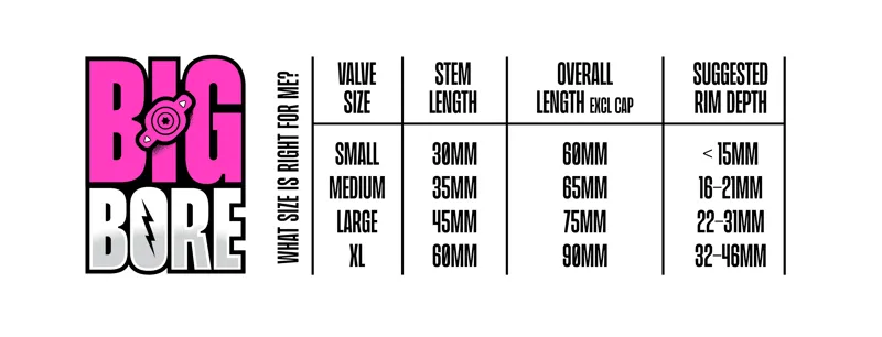 Muc-Off Big Bore Lite Tubeless Valves Medium 35mm - Black-1