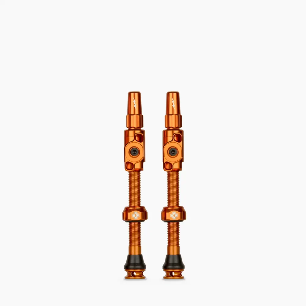 uPRISE Bikes Muc-Off Big Bore Lite Lite Tubeless Valves - Large 45mm - Orange | Price match, 365 day returns, 18-Month Warranty, Finance Available & Free UK Delivery