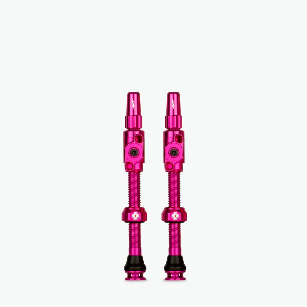 uPRISE Bikes Muc-Off Big Bore Lite Lite Tubeless Valves - Large 45mm - Pink | Price match, 365 day returns, 18-Month Warranty, Finance Available & Free UK Delivery