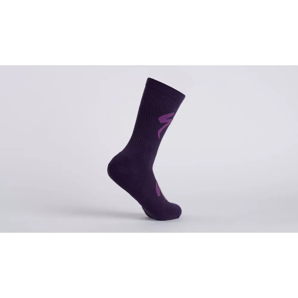 uPRISE Bikes Specialized Techno MTB Tall Logo Men's Socks - Dusk/Purple Orchid | Price match, 365 day return s, 18-Month Warranty, Finance Available & Free UK Delivery