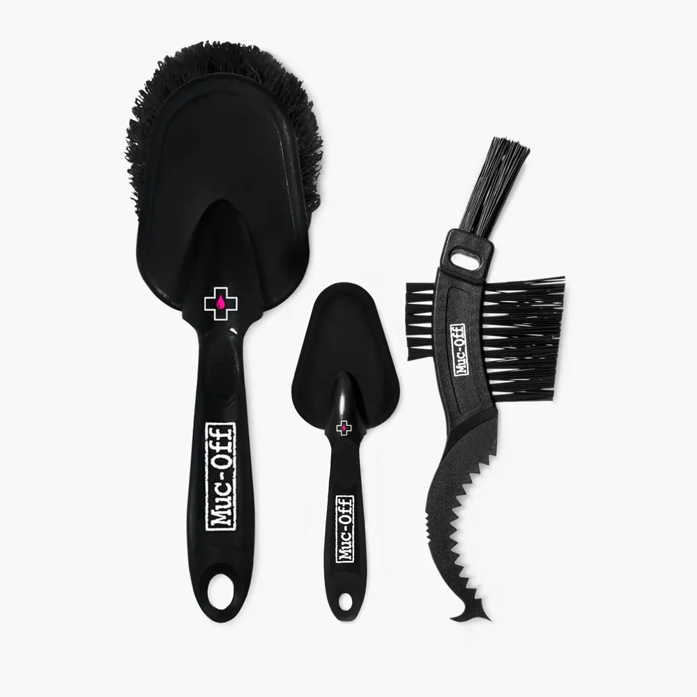 uPRISE Bikes Muc-Off 3 x Premium Brush Set - 3 Piece | Price match, 365 day returns, 18-Month Warranty, Finance Available & Free UK Delivery