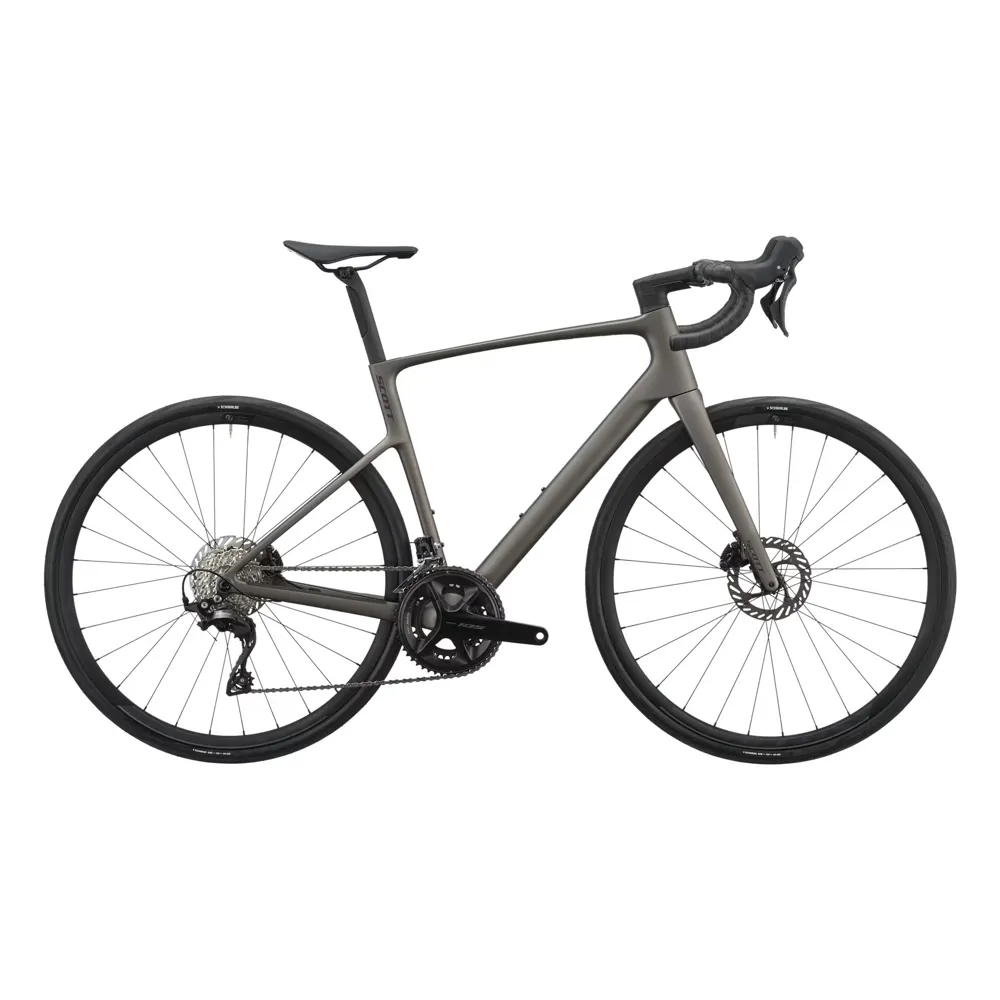 uPRISE Bikes Scott Addict 50 2027 Carbon Endurance Road Bike - Tungsten Grey | Price match, 365 day returns, 18-Month Warranty, Finance Available & Free UK Delivery