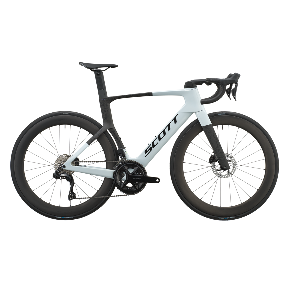 uPRISE Bikes Scott Foil RC 20 2027 Carbon Aero Road Bike - Cumulus White/Black | Price match, 365 day returns, 18-Month Warranty, Finance Available & Free UK Delivery