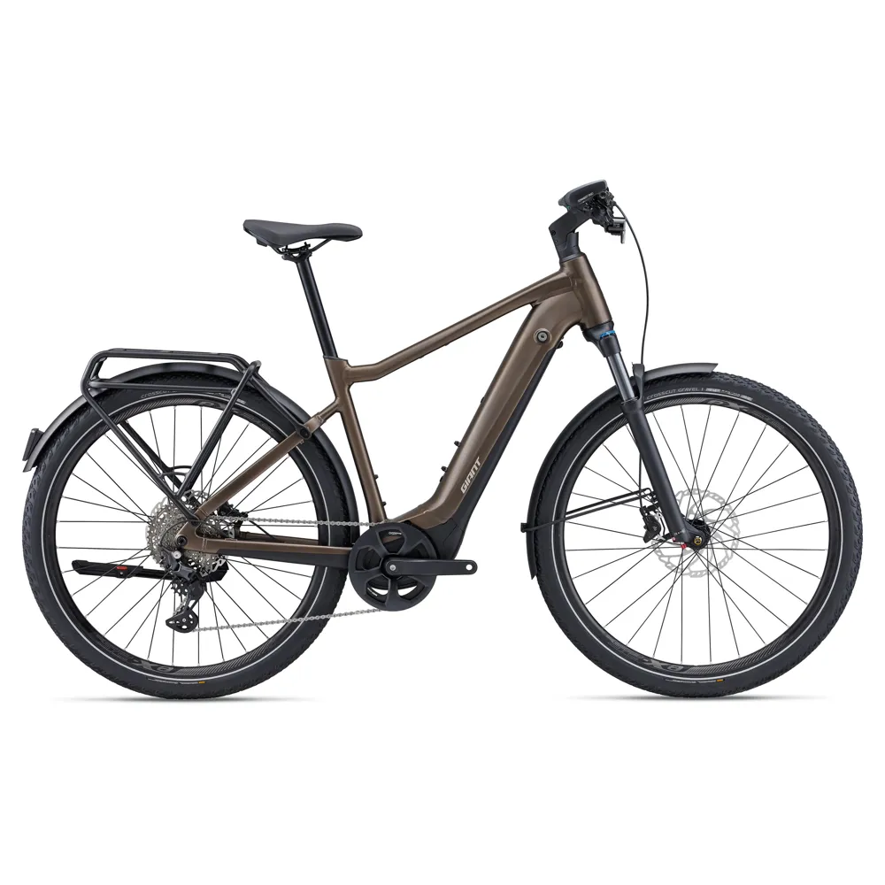 uPRISE Bikes Giant Explore E+ 1 Pro 2024 Electric Hybrid Bike - Truffle | Price match, 365 day return s, 18-Month Warranty, Finance Available & Free UK Delivery