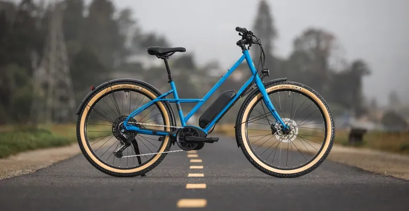 Marin Larkspur E 2025 Electric Hybrid Bike - Gloss Blue-1