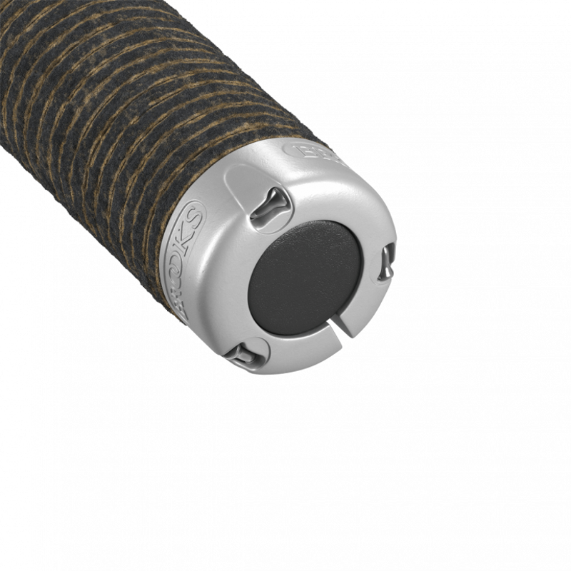 Brooks Plump Leather Grips - Black-2