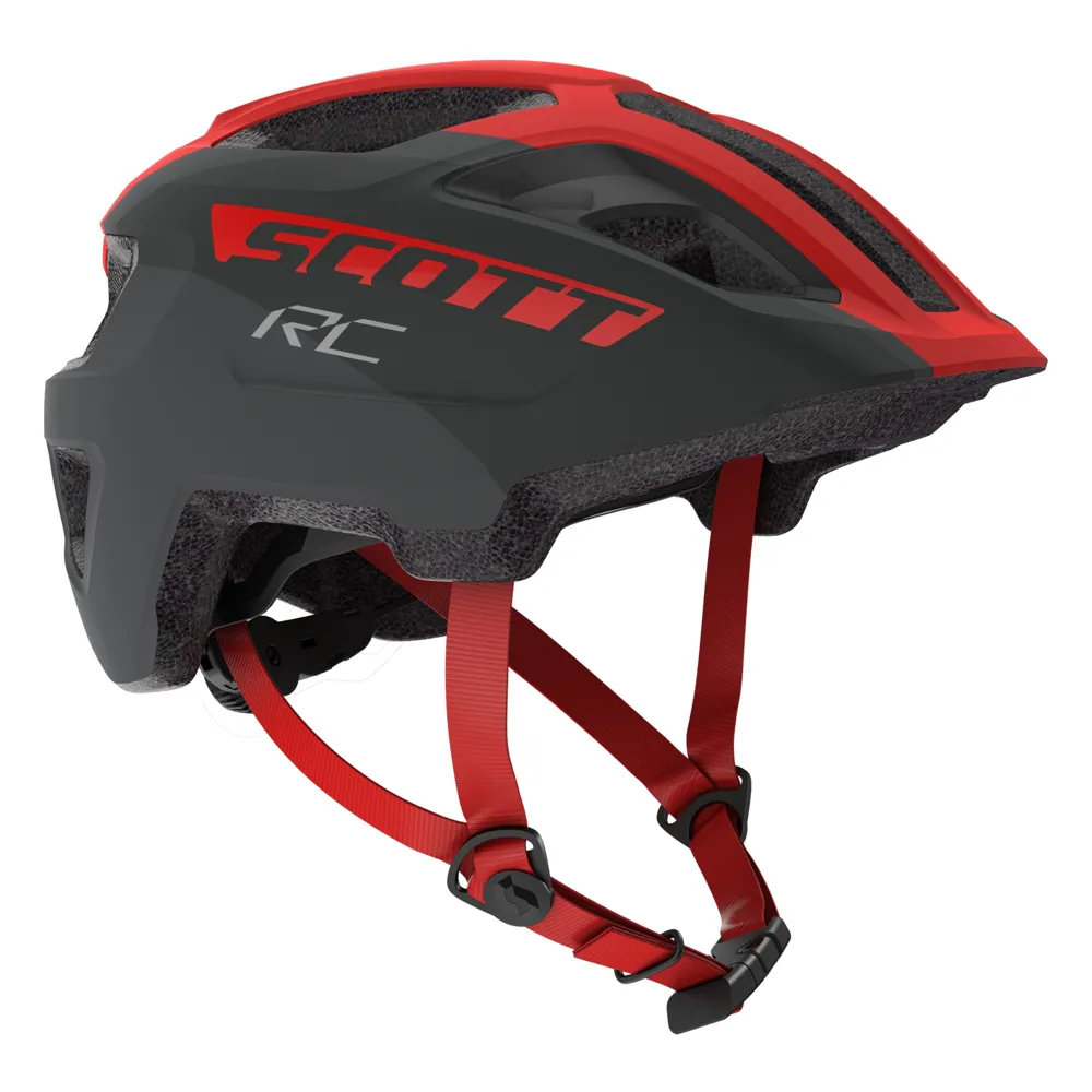 uPRISE Bikes Scott Spunto Junior Helmet - 50-56cm - Grey/Red RC | Price match, 365 day return s, 18-Month Warranty, Finance Available & Free UK Delivery
