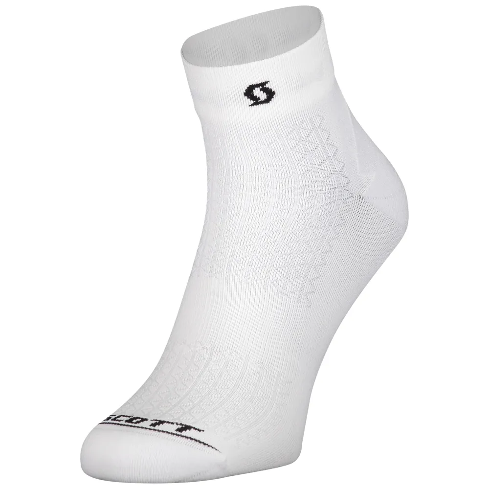 uPRISE Bikes Scott Performance Quarter Socks - White/Black | Price match, 365 day return s, 18-Month Warranty, Finance Available & Free UK Delivery