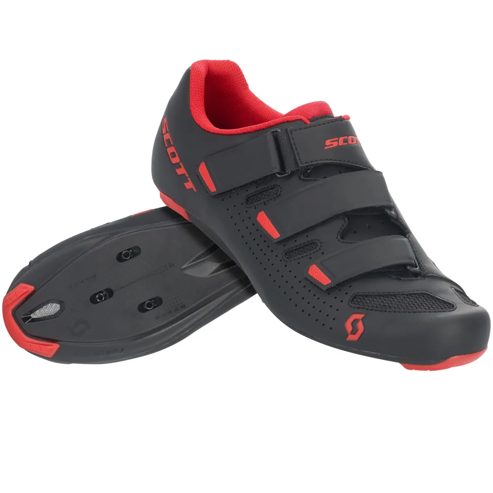 uPRISE Bikes Scott Road Comp Road Shoes - Black/Red | Price match, 365 day return s, 18-Month Warranty, Finance Available & Free UK Delivery