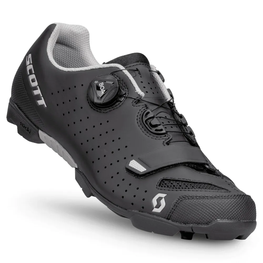 uPRISE Bikes Scott Comp Boa MTB Shoes - Matt Black/Silver | Price match, 365 day returns, 18-Month Warranty, Finance Available & Free UK Delivery