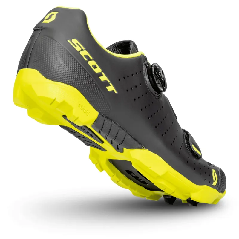 Scott Comp Boa MTB Shoes - Matt Black/Sulphur Yellow-1