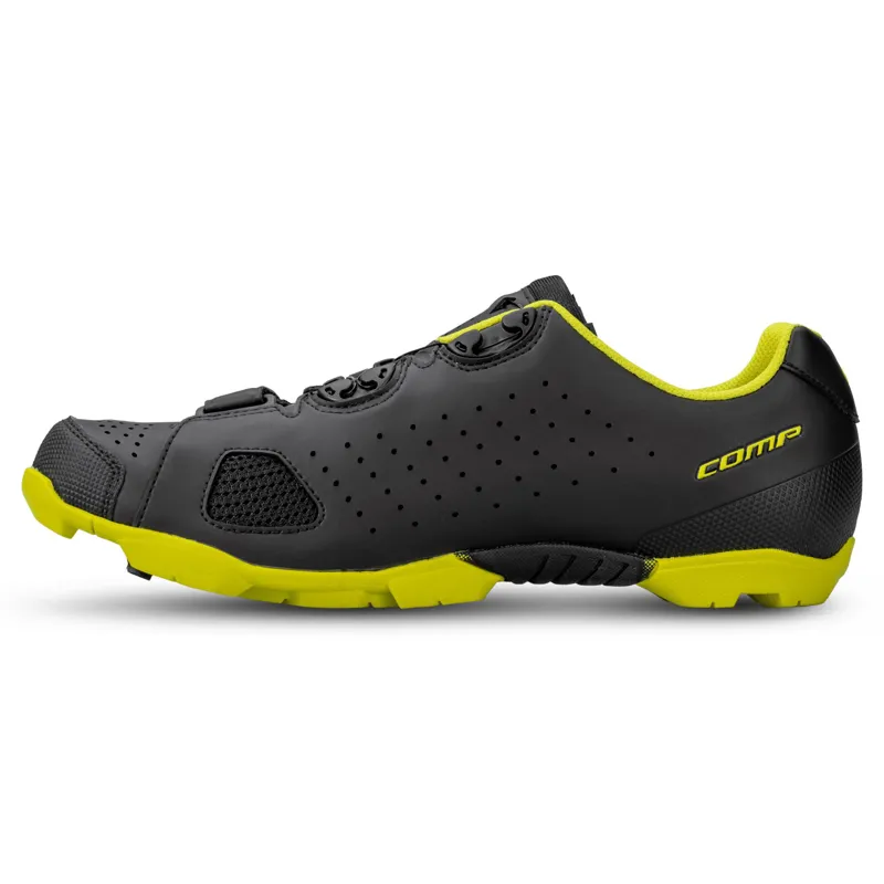 Scott Comp Boa MTB Shoes - Matt Black/Sulphur Yellow-3