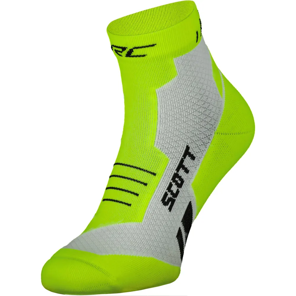 uPRISE Bikes Scott RC Running Quarter Socks - Safety Yellow/White | Price match, 365 day return s, 18-Month Warranty, Finance Available & Free UK Delivery