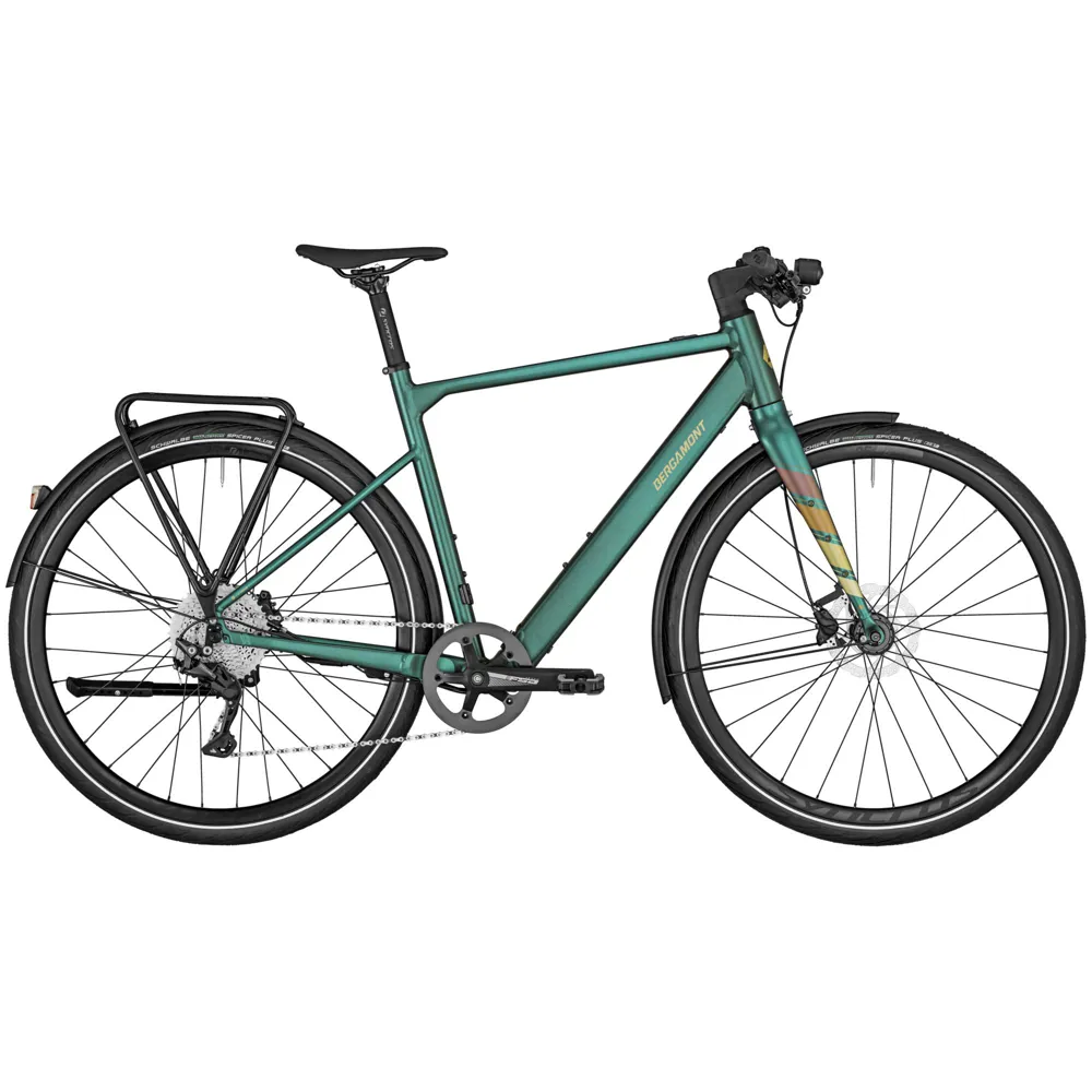 uPRISE Bikes Bergamont E-Sweep Tour 2025 Electric Hybrid Bike - Matt Dark Green | Price match, 365 day return s, 18-Month Warranty, Finance Available & Free UK Delivery