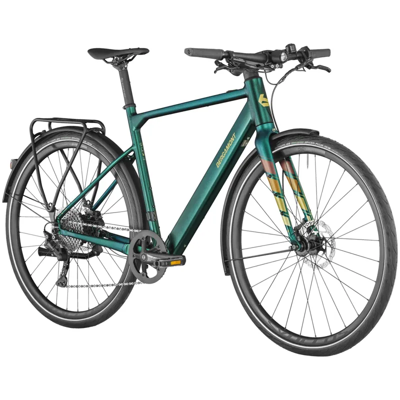 Bergamont E-Sweep Tour 2025 Electric Hybrid Bike - Matt Dark Green-1