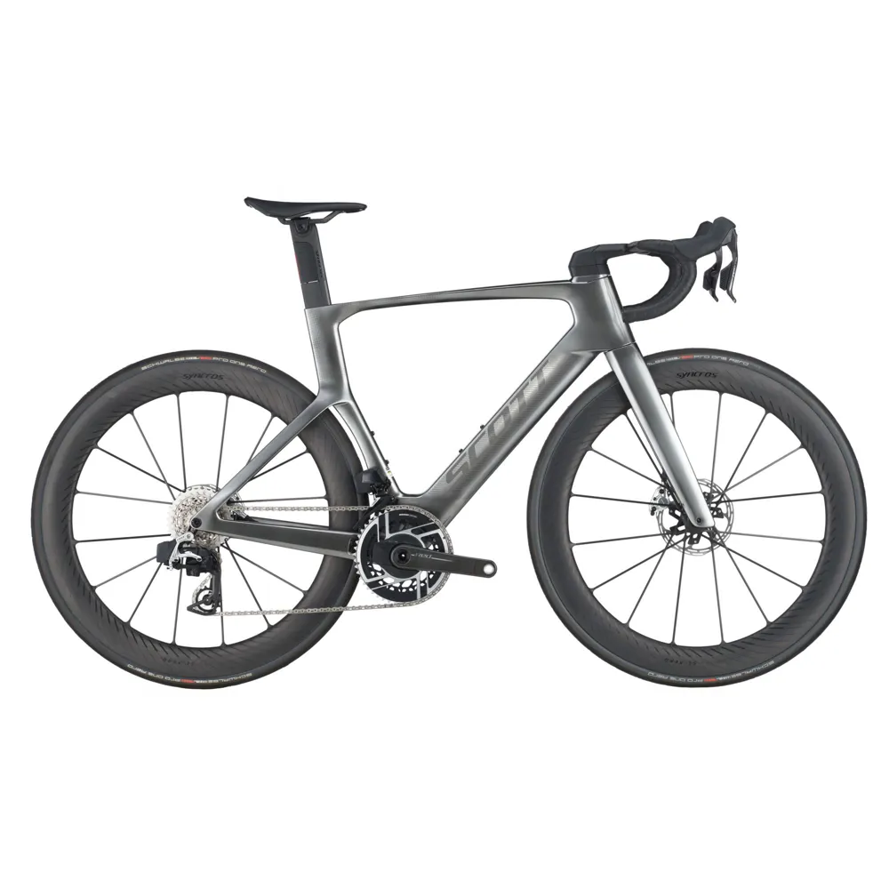 uPRISE Bikes Scott Foil RC Ultimate 2025 Carbon Aero Road Bike - Chrome Silver | Price match, 365 day return s, 18-Month Warranty, Finance Available & Free UK Delivery