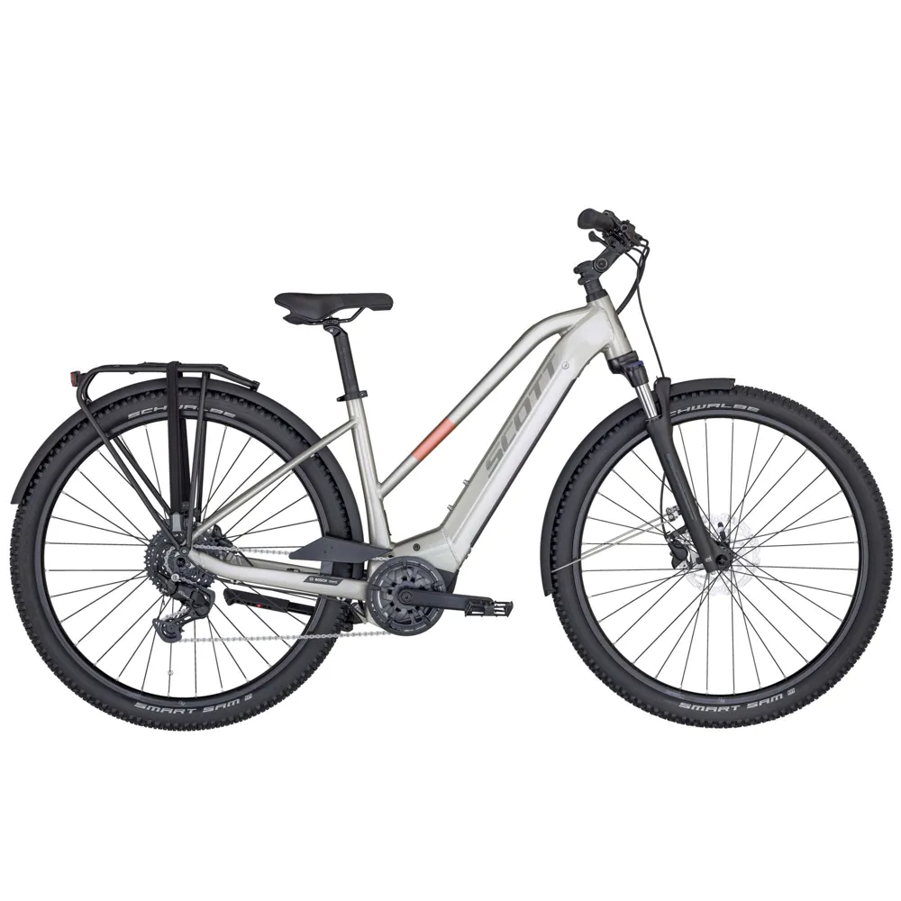 uPRISE Bikes Scott Sub Cross eRIDE 30 EQ Women's 2024 Hybrid E-Bike - Silver | Price match, 365 day return s, 18-Month Warranty, Finance Available & Free UK Delivery