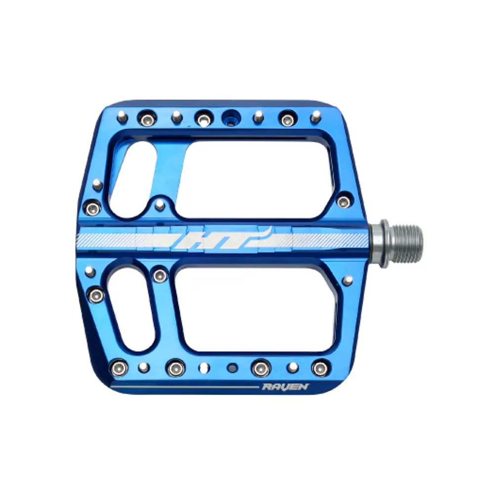 uPRISE Bikes HT Components Raven Flat MTB Pedals - Royal Blue | Price match, 365 day returns, 18-Month Warranty, Finance Available & Free UK Delivery