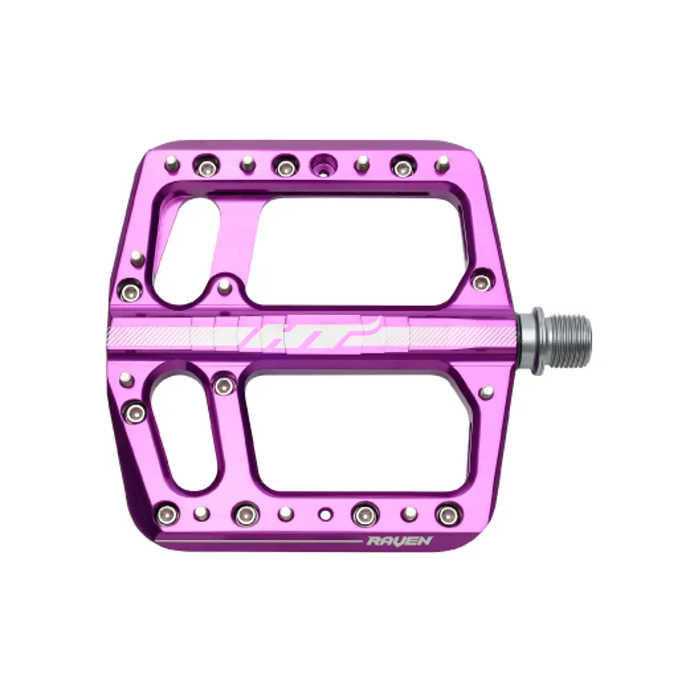 uPRISE Bikes HT Components Raven Flat MTB Pedals - Purple | Price match, 365 day returns, 18-Month Warranty, Finance Available & Free UK Delivery