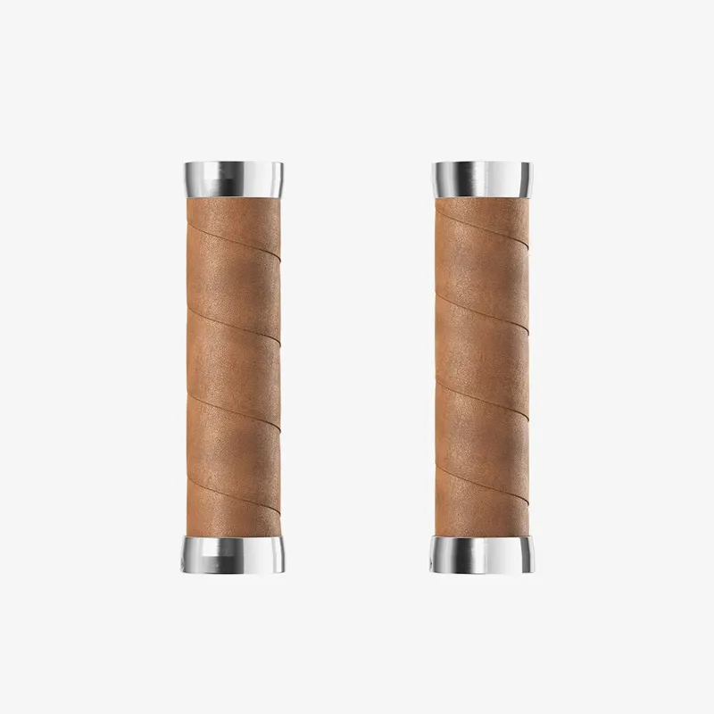 Brooks Slender Leather Grips - Pre Aged-1