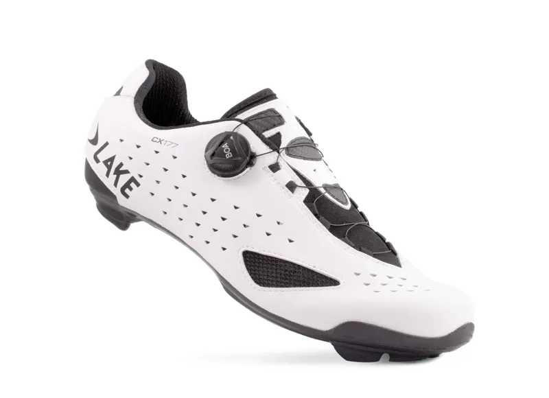 Lake CX177 Road Shoes - White/Black-1