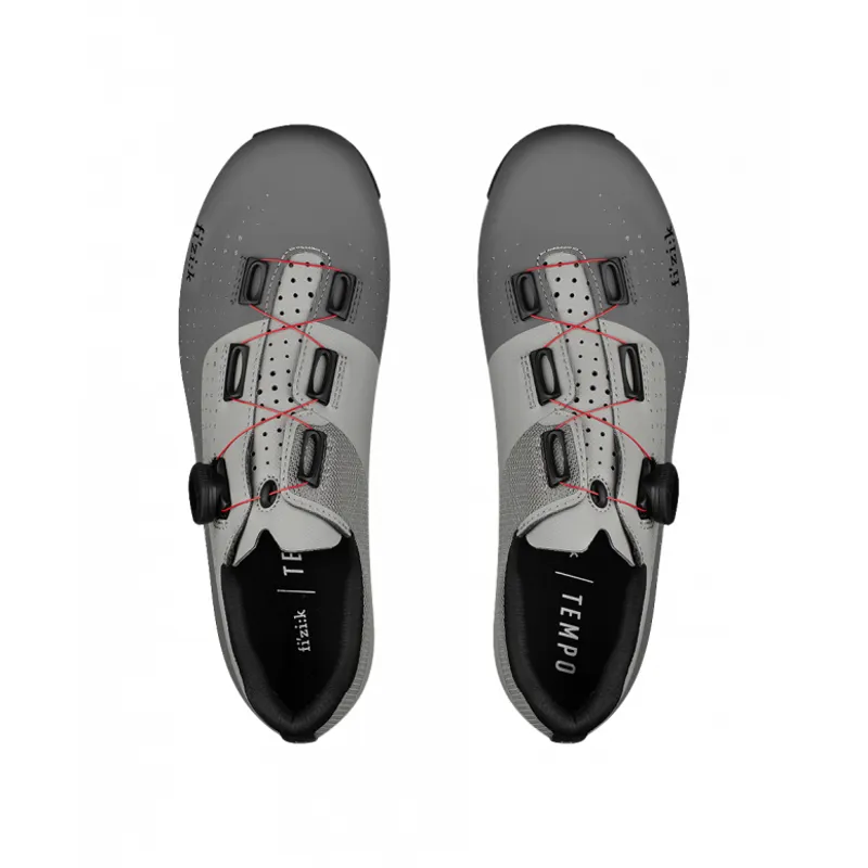 Fizik R4 Tempo Overcurve Wide Road Shoes - Grey/Red-2