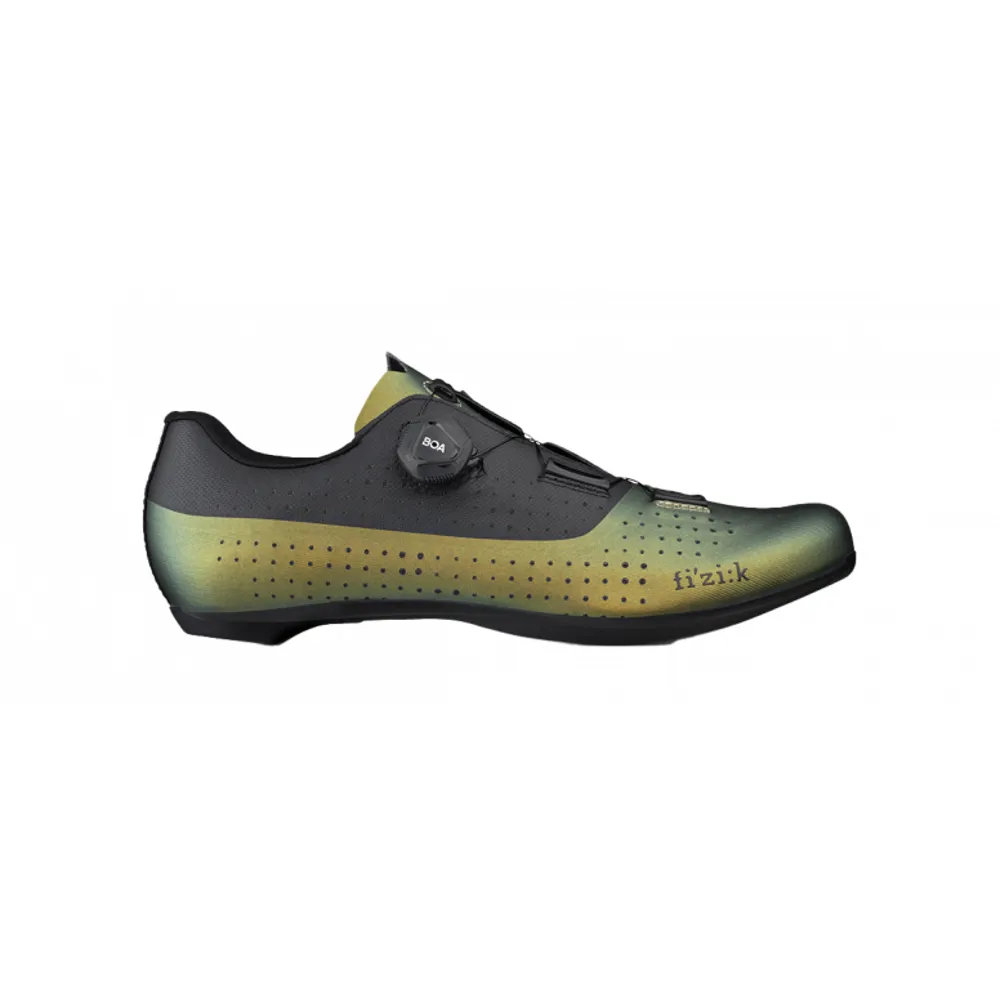uPRISE Bikes Fizik R4 Tempo Overcurve Wide Road Shoes - Iridescent Green/Black | Price match, 365 day return s, 18-Month Warranty, Finance Available & Free UK Delivery