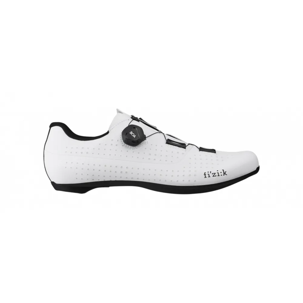 uPRISE Bikes Fizik R4 Tempo Overcurve Wide Road Shoes - White/Black | Price match, 365 day return s, 18-Month Warranty, Finance Available & Free UK Delivery