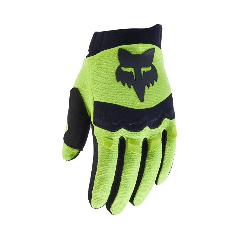Fox Dirtpaw Youth Long Finger Gloves - Fluorescent Yellow
