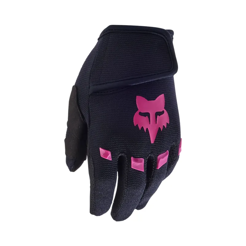 Fox Dirtpaw Kids Long Finger Gloves - Black/Pink
