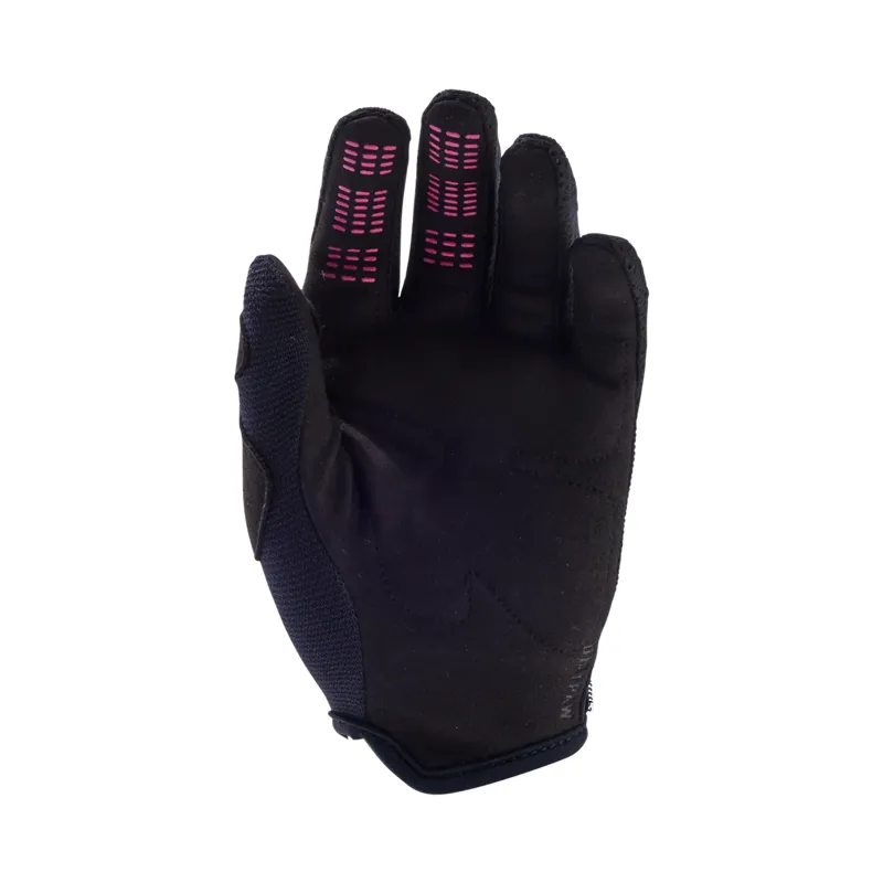 Fox Dirtpaw Kids Long Finger Gloves - Black/Pink-1