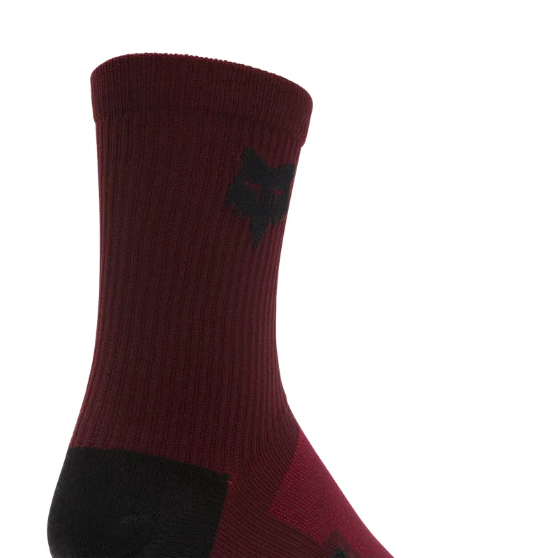 Fox Clothing 6 Inch Ranger Socks - Dark Maroon-1