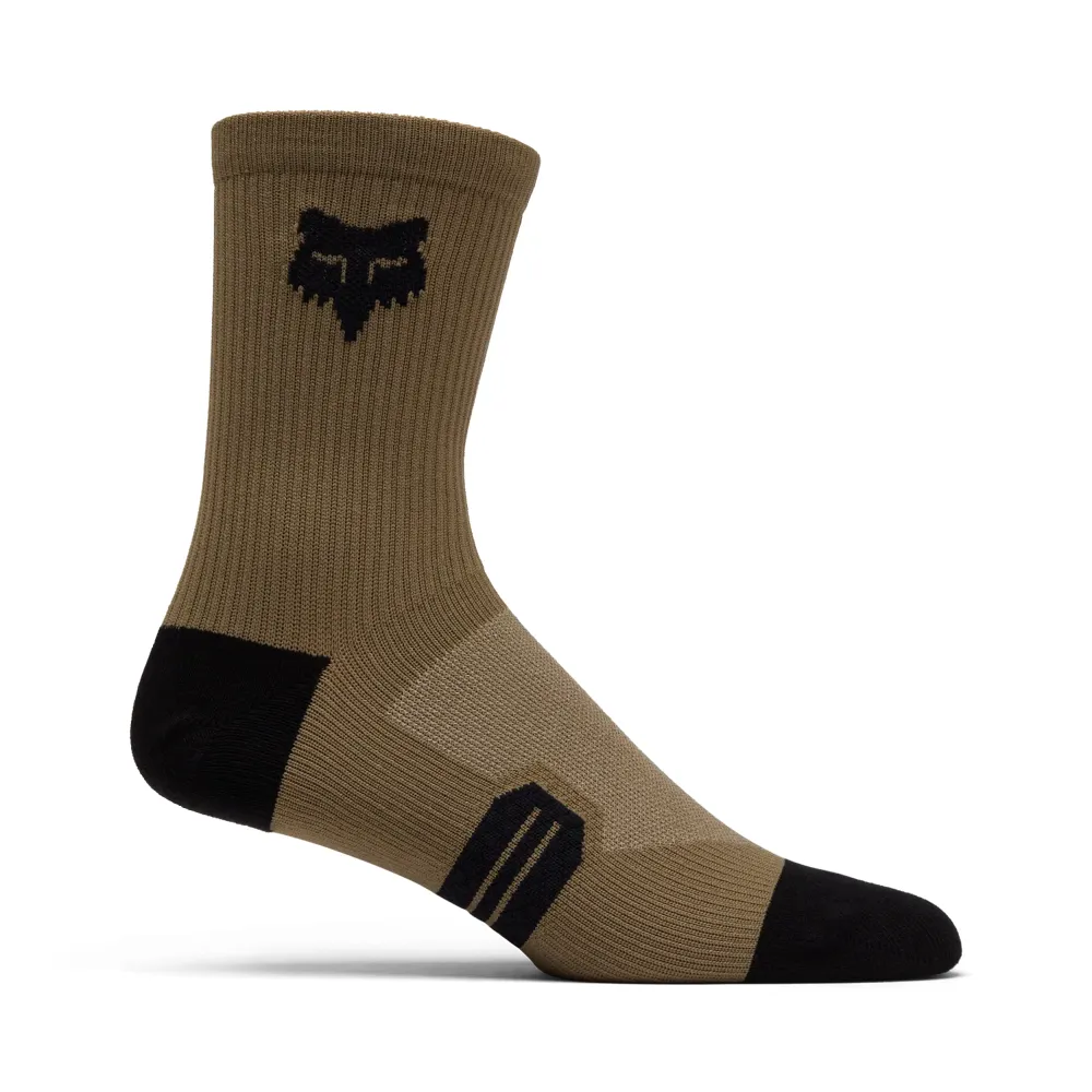 uPRISE Bikes Fox Clothing 6 Inch Ranger Socks - Nutmeg Brown | Price match, 365 day returns, 18-Month Warranty, Finance Available & Free UK Delivery