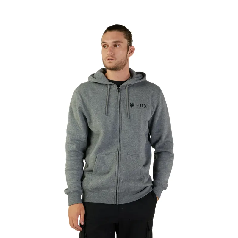 Fox Clothing Absolute Fleece Zip Men's Hoodie - Heather Graphite Grey-2